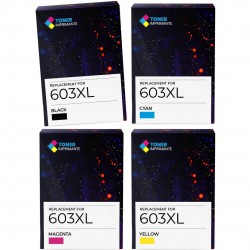 SWITCH Epson E603XLB/CL Pack x 4 compatible avec C13T03A64010 - Noir Cyan  Magenta Jaune