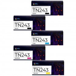 Pack de 5 toners Brother TN243 compatible