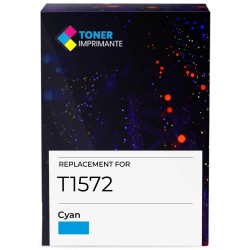 Cartouche d'encre équivalent à Epson Cyan T1572 Capacité standard Cyan