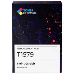 Cartouche d'encre équivalent à Epson Light Light Black T1579 Capacité standard Noir très clair