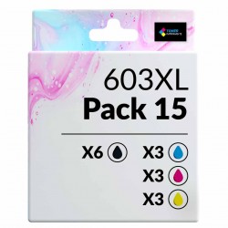 Pack de 15 Epson 603XL cartouches d'encre compatibles