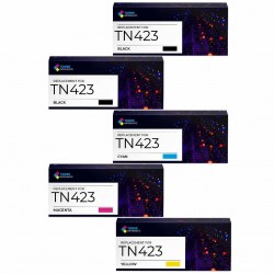 Pack de 5 Brother compatible TN423BKCMY
