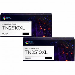  Brother TN2510XL Pack de 2 Cartouches de toner compatibles Noir