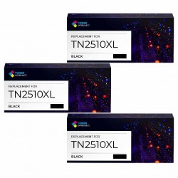  Brother TN2510XL Pack de 3 Cartouches de toner compatibles Noir